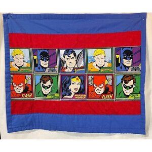 DC Superheroes Comics Cloth Wall Hanging Quilted Nursery Kid's room 29" x 25"